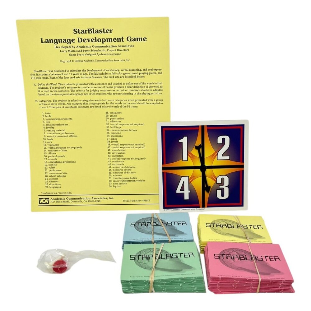Starblaster Language Development Game 1998 Academic Communication Assoc - Picture 5 of 6